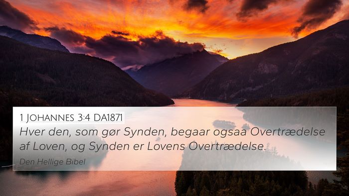 1 Johannes 3:4 DA1871 4K Wallpaper - Hver den, som gør Synden, begaar ogsaa - 4K Wallpaper Bible Verse
