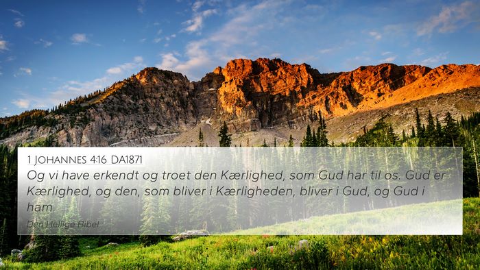 1 Johannes 4:16 DA1871 Bible Verse Image