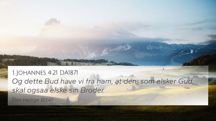 1 Johannes 4:21 DA1871 Bible Verse Image