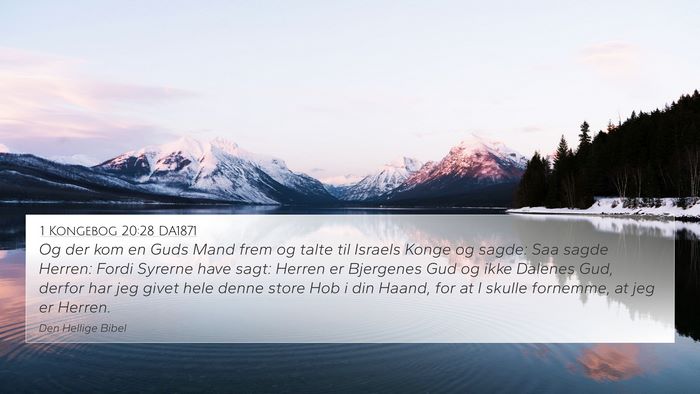 1 Kongebog 20:28 DA1871 Bible Verse Image