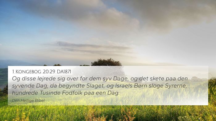 1 Kongebog 20:29 DA1871 Bible Verse Image