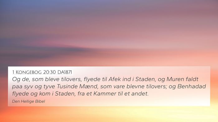1 Kongebog 20:30 DA1871 Bible Verse Image