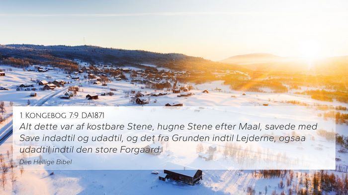 1 Kongebog 7:9 DA1871 4K Wallpaper - Alt dette var af kostbare Stene, hugne Stene - 4K Wallpaper Bible Verse