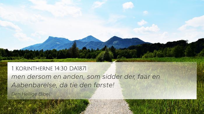 1 Korintherne 14:30 DA1871 Bible Verse Image