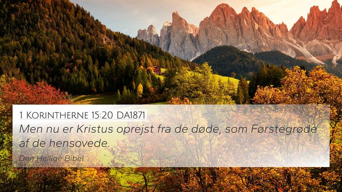 1 Korintherne 15:20 DA1871 Bible Verse Image
