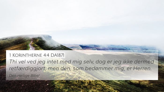 1 Korintherne 4:4 DA1871 Bible Verse Image