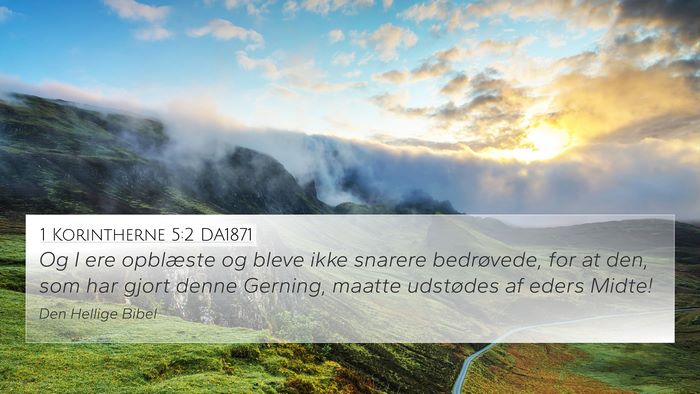 1 Korintherne 5:2 DA1871 Bible Verse Image