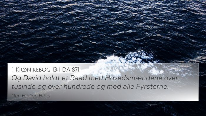 1 Krønikebog 13:1 DA1871 Bible Verse Image