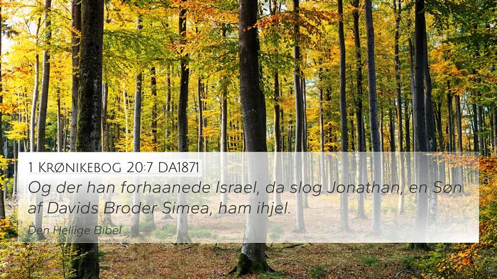 1 Krønikebog 20:7 DA1871 Bible Verse Image