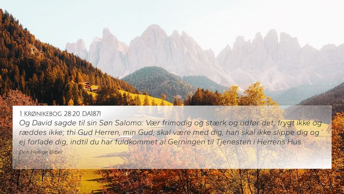 1 Krønikebog 28:20 DA1871 Bible Verse Image