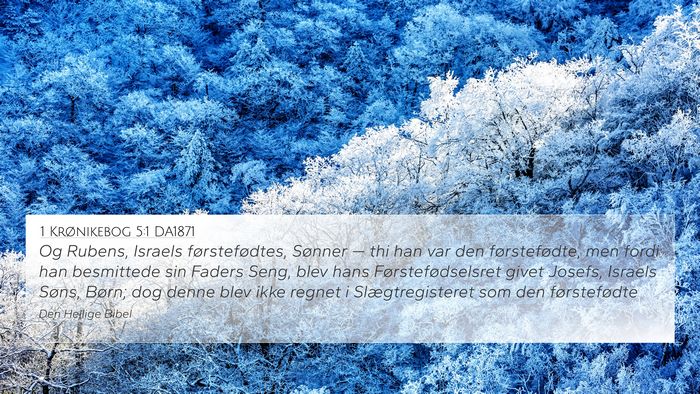 1 Krønikebog 5:1 DA1871 Bible Verse Image