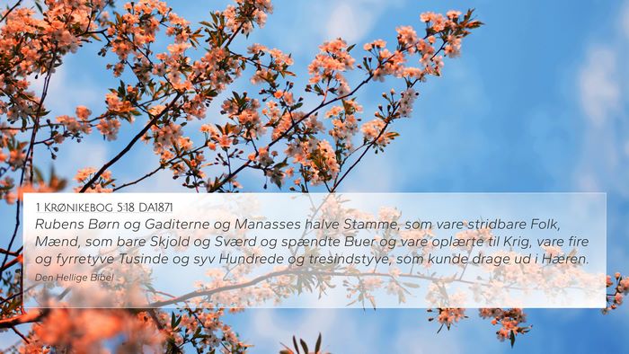 1 Krønikebog 5:18 DA1871 Bible Verse Image