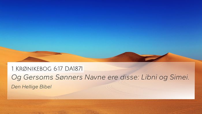 1 Krønikebog 6:17 DA1871 Bible Verse Image
