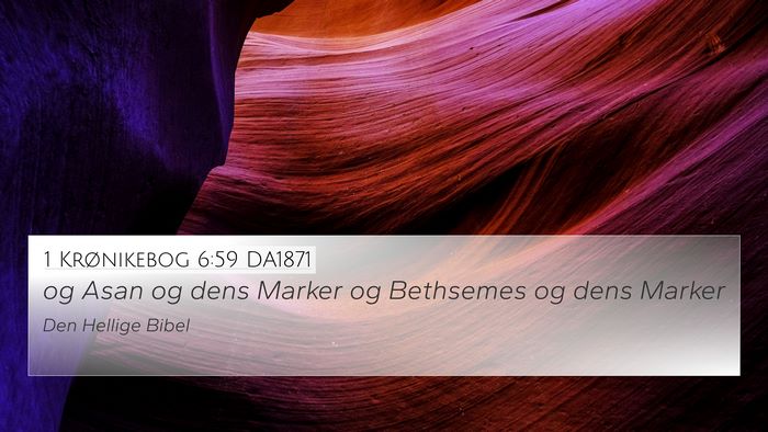 1 Krønikebog 6:59 DA1871 Bible Verse Image