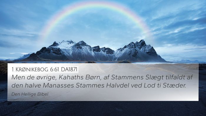 1 Krønikebog 6:61 DA1871 Bible Verse Image