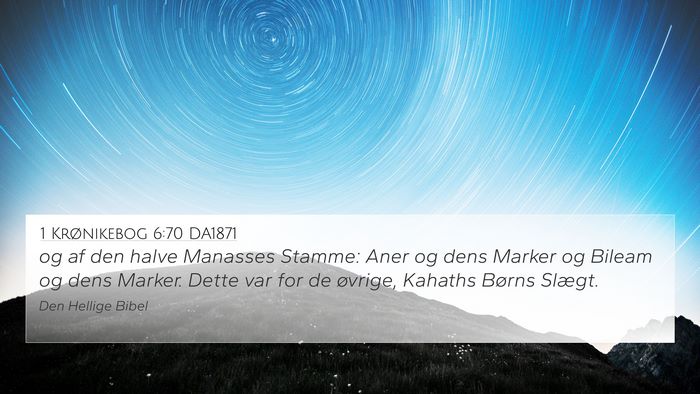 1 Krønikebog 6:70 DA1871 Bible Verse Image