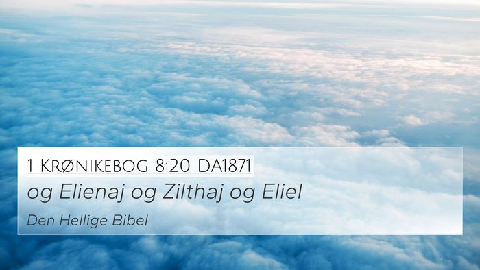 1 Krønikebog 8:20 DA1871 4K Wallpaper - og Elienaj og Zilthaj og - 4K Wallpaper Bible Verse