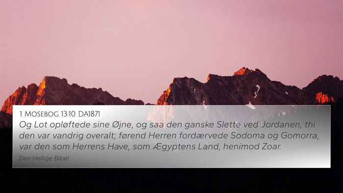 1 Mosebog 13:10 DA1871 Bible Verse Image
