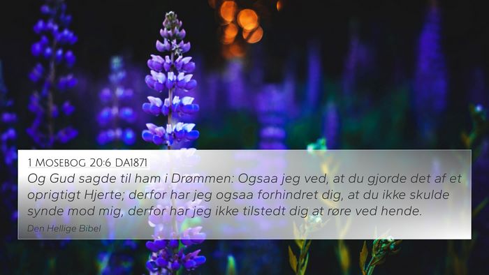 1 Mosebog 20:6 DA1871 Bible Verse Image