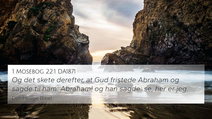 1 Mosebog 22:1 DA1871 4K Wallpaper - Og det skete derefter, at Gud fristede Abraham og - 4K Wallpaper Bible Verse