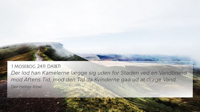 1 Mosebog 24:11 DA1871 Bible Verse Image