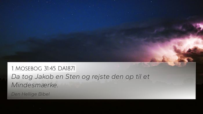 1 Mosebog 31:45 DA1871 Bible Verse Image