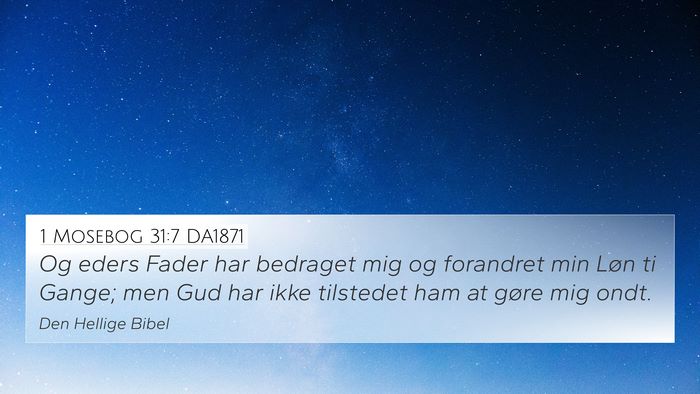 1 Mosebog 31:7 DA1871 Bible Verse Image
