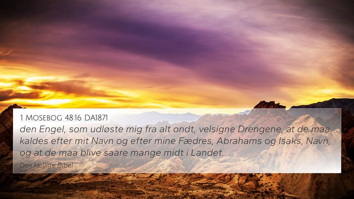 1 Mosebog 48:16 DA1871 Bible Verse Image