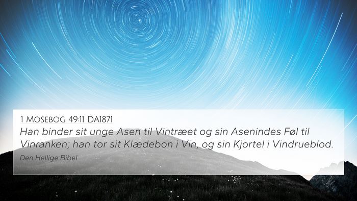 1 Mosebog 49:11 DA1871 Bible Verse Image
