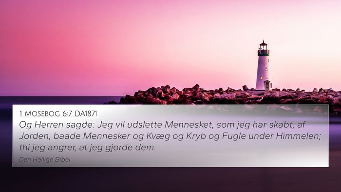 1 Mosebog 6:7 DA1871 Bible Verse Image