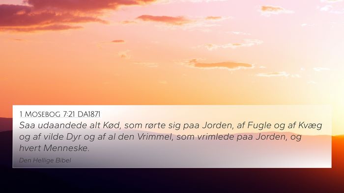 1 Mosebog 7:21 DA1871 Bible Verse Image