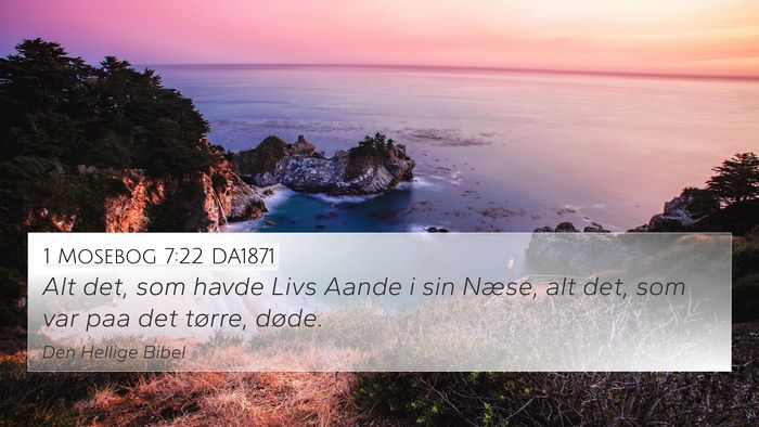 1 Mosebog 7:22 DA1871 4K Wallpaper - Alt det, som havde Livs Aande i sin Næse, alt - 4K Wallpaper Bible Verse