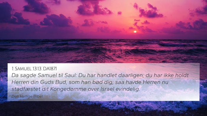 1 Samuel 13:13 DA1871 Bible Verse Image