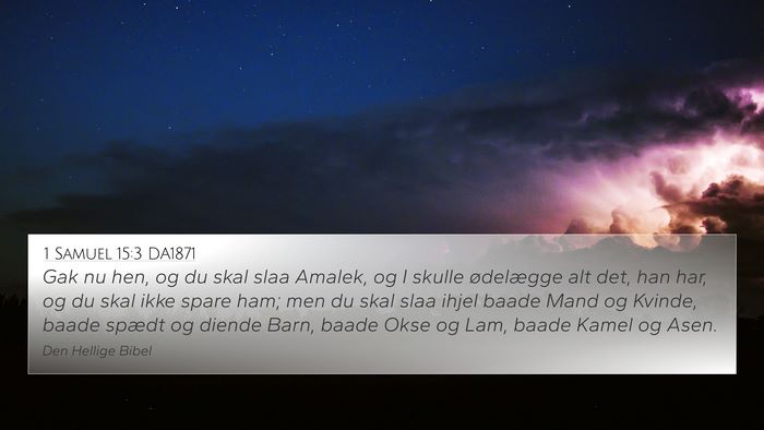 1 Samuel 15:3 DA1871 Bible Verse Image