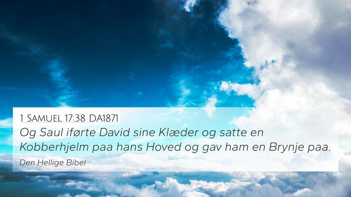 1 Samuel 17:38 DA1871 Bible Verse Image