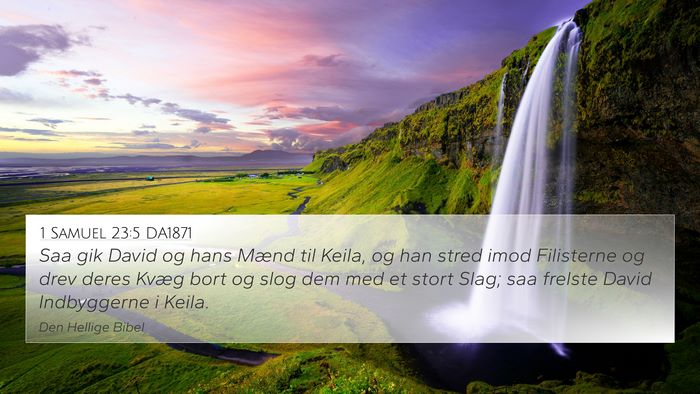 1 Samuel 23:5 DA1871 Bible Verse Image
