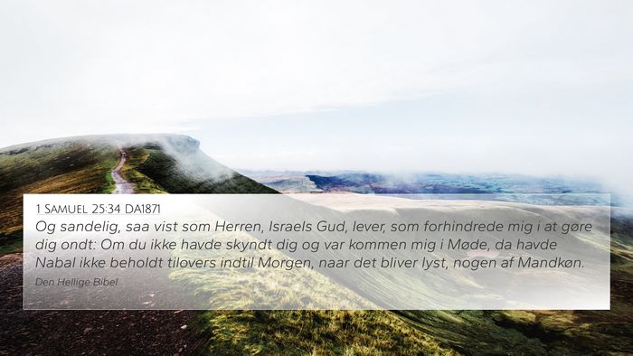 1 Samuel 25:34 DA1871 Bible Verse Image