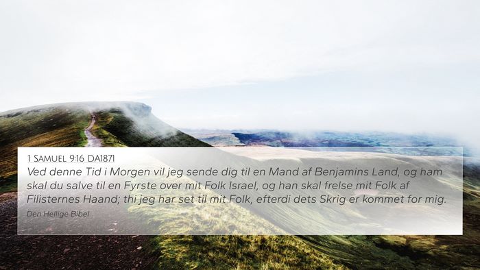 1 Samuel 9:16 DA1871 4K Wallpaper - Ved denne Tid i Morgen vil jeg sende dig til en - 4K Wallpaper Bible Verse
