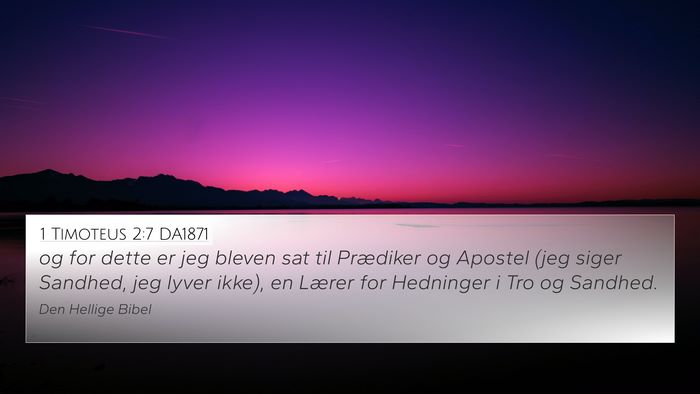 1 Timoteus 2:7 DA1871 Bible Verse Image