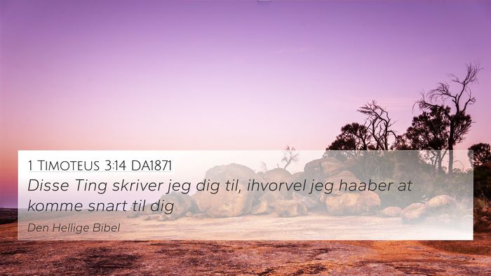 1 Timoteus 3:14 DA1871 4K Wallpaper - Disse Ting skriver jeg dig til, ihvorvel jeg - 4K Wallpaper Bible Verse
