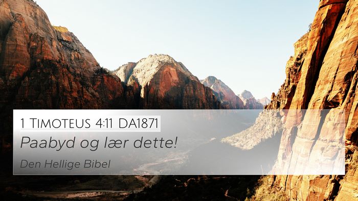 1 Timoteus 4:11 DA1871 Bible Verse Image
