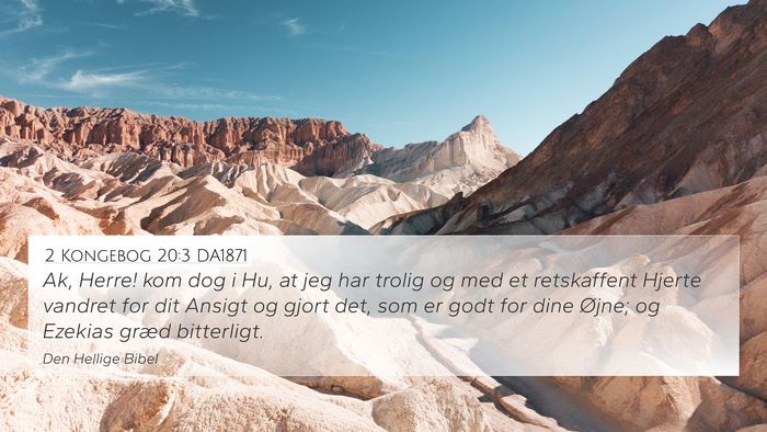 2 Kongebog 20:3 DA1871 Bible Verse Image