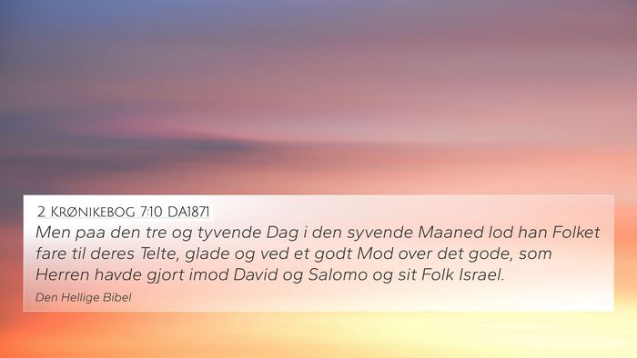 2 Krønikebog 7:10 DA1871 Bible Verse Image