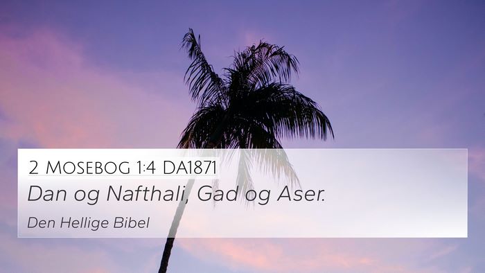 2 Mosebog 1:4 DA1871 4K Wallpaper - Dan og Nafthali, Gad og - 4K Wallpaper Bible Verse