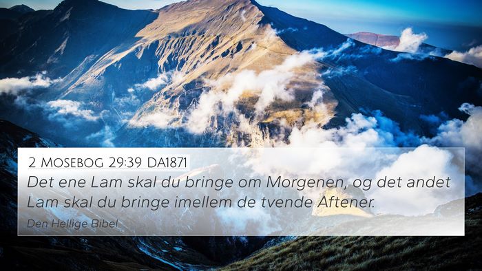 2 Mosebog 29:39 DA1871 Bible Verse Image
