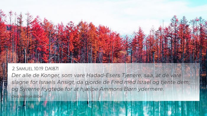 2 Samuel 10:19 DA1871 4K Wallpaper - Der alle de Konger, som vare Hadad-Esers Tjenere, - 4K Wallpaper Bible Verse