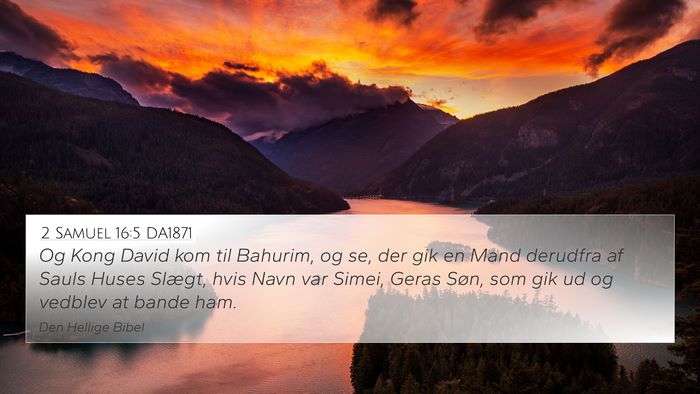 2 Samuel 16:5 DA1871 Bible Verse Image