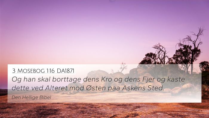 3 Mosebog 1:16 DA1871 4K Wallpaper - Og han skal borttage dens Kro og dens Fjer og - 4K Wallpaper Bible Verse