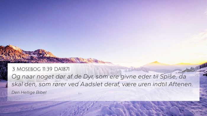 3 Mosebog 11:39 DA1871 Bible Verse Image