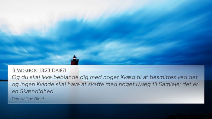 3 Mosebog 18:23 DA1871 4K Wallpaper - Og du skal ikke beblande dig med noget Kvæg til - 4K Wallpaper Bible Verse